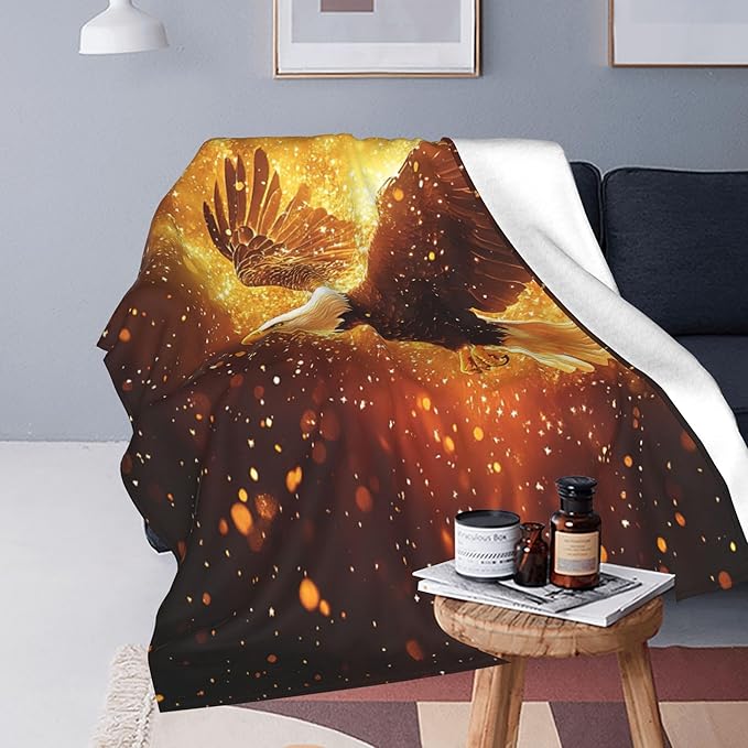 Eagle Throw Blanket Soft Warm Cozy Eagles Blankets Fuzzy Plush Fleece Eagle Blanket Gifts for Couch Bed Sofa Home Decor 40''X50''