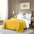 Mocassi Premium Ultra-Soft Flannel Fleece Sherpa Throw Blanket - Warm Cozy Reversible Plush Micromink Blanket for Couch, Bed and Sofa - Fluffy, Christmas Winter Bedding Gift, King, Yellow