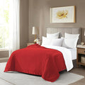Mocassi Premium Ultra-Soft Flannel Fleece Sherpa Throw Blanket - Warm Cozy Reversible Plush Micromink Blanket for Couch, Bed and Sofa - Fluffy, Christmas Winter Bedding Gift, Twin XL, Red