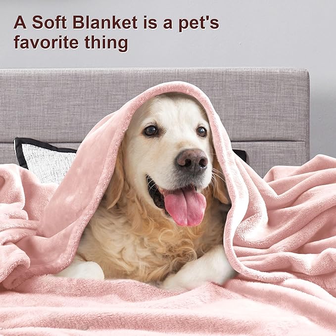 DREAMNINE Extra Large Fleece Blanket Soft Comfy Fluffy Bed Blanket Queen Size 90" x 90",Luxury Decorative Fuzzy Blankets for Women Girl,Big Cozy Shaggy Warm Flannel Blankets for Winter Autumn Pet,Pink