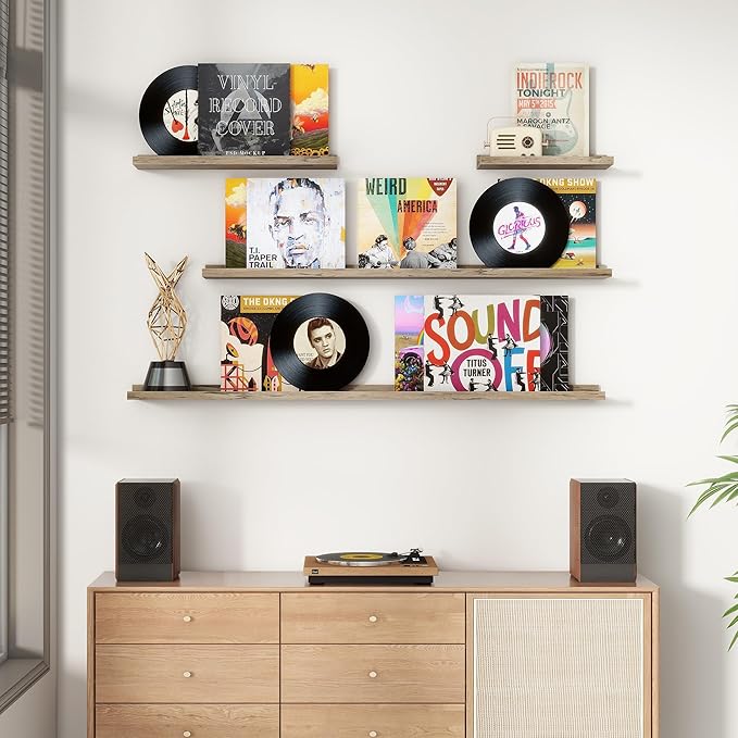 72 Inch Wall Shelves Set of 4, Modern Picture Ledge Shelves with Lip, Long Large Nursery Book Shelf for Toys Storage, Kids Bookshelf, Wall Mounted Living Room Bedroom Decor Frames