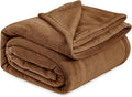 Bedsure GentleSoft Orange Fleece Blankets Queen Size - Bed Blanket Soft Lightweight Plush Fuzzy Cozy Luxury Microfiber, 90x90 inches