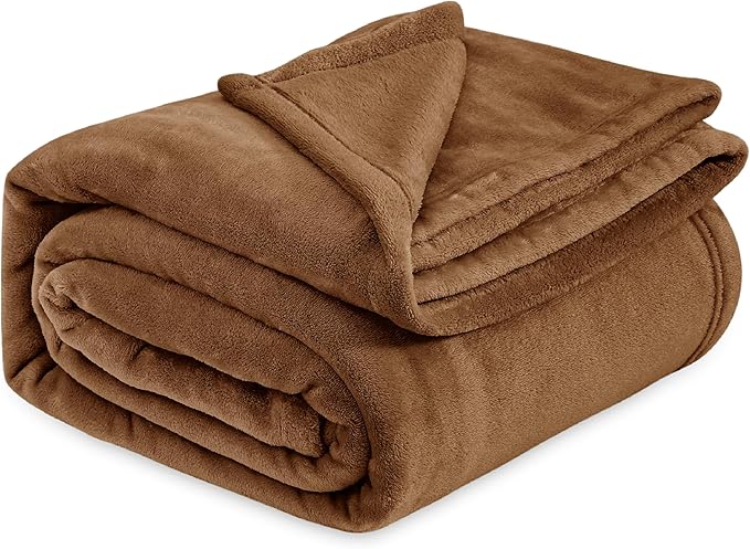 Bedsure GentleSoft Fleece Bed Blankets Full Size Orange - Soft Lightweight Plush Fuzzy Cozy Luxury Blanket Microfiber, 84x90 inches