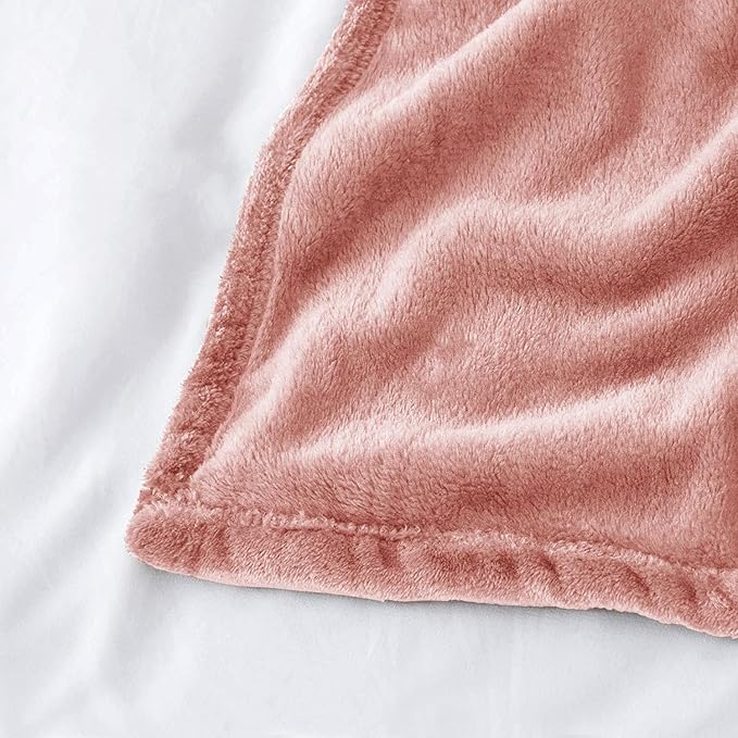 MOONLIGHT20015 Fleece Blanket Queen Size 8 Pack - Soft Fluffy Baby Pink Throw Blanket for Couch & Sofa, Lightweight Luxury 400 GSM Microfiber Fuzzy Bed Blankets and Throws (90 x 90 Inches, Queen)