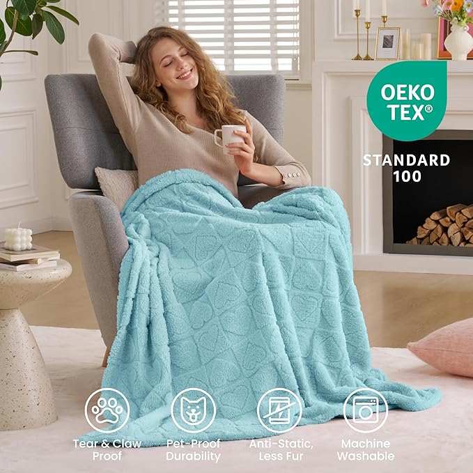 Joiedomi Throw Blanket for Couch, Soft Fleece Blankets Gifts for Women Mom Girls, 280GSM Cozy Cute Soft Throw Home Room Decor Aesthetic Gifts 50x60 Inches