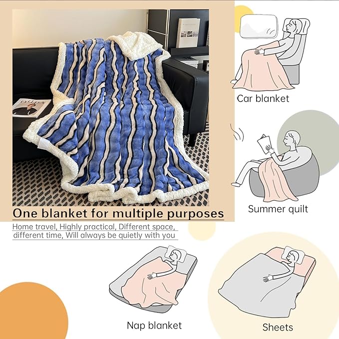 Full Size Fleece Blanket for Bed - Soft Cozy Fuzzy Blankets Gift for Women, Soft Microfiber Bedding Bedroom Decor Winter 60"x80"