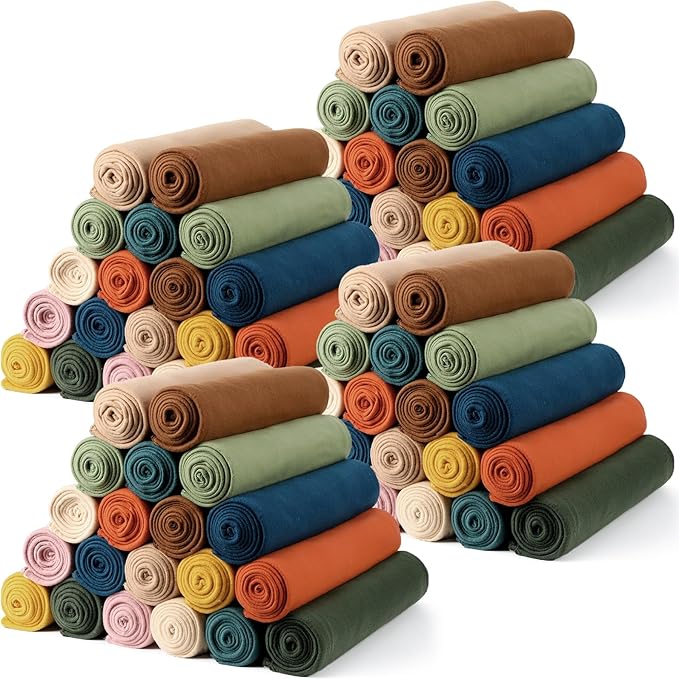 80PCS Winter Classic Fleece Blankets Bulk 50 X 60,Soft Lightweight Throw Blanket Kit Cozy Blankets Bulk for Bed Sofa Couch Warm Pet Fleece Blanket for Wedding Homeless Home Office Travel Gift Seasons