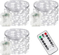 3 Pack Fairy Lights Battery Operated with Remote, 120LED 40FT Twinkle Lights Waterproof for Outdoor & Indoor, 8 Modes Battery String Light Timer for Christmas Party Birthday Home DIY Décor(Cool White)