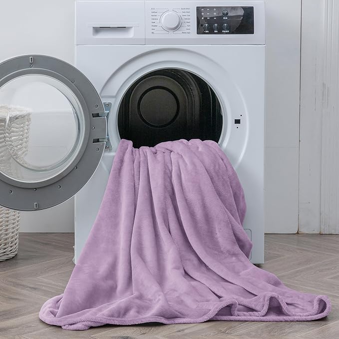BEDELITE Flannel Sheets Full Size Lavender - Super Soft Fleece Sheets Set Fluffy Extra Plush, 4 Piece(Include Fitted Sheet, Flat Sheet, 2 Pillowcases)