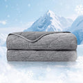 Cozy Bliss Double Side Cooling Blanket for Hot Sleepers, Q-Max>0.46 Lightweight Soft Breathable Bed Blanket, Cooling Throw for Night Sweats (Charcoal Grey, 50"x70")