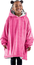 Bare Home Wearable Blanket Hoodie - Soft Plush Sherpa - Warm and Cozy - Oversized Wearable Blanket - Adult & Kid Sizes