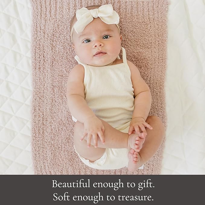SARANONI Bamboni Baby Blanket | Luxury Plush Super Soft Blanket | Breathable Comfort Infant Baby Blankets for Boys & Girls | Pink, Mini - 15” x 20”