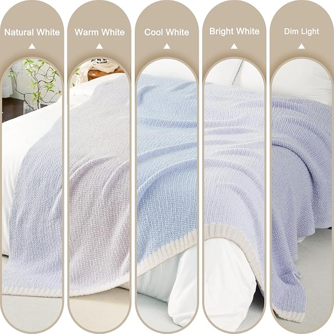 Whale Flotilla Knit Blanket Twin Size, Ultra Soft Warm Reversible Cozy Decorative Blankets for Couch Sofa and Bed, 60x80 Inch, Lavender