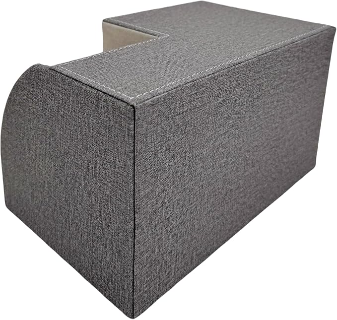 Square Tissue Box Cover,Modern Decorative Cube Tissue Box Holder with Two Compartment Organizers on The Left,Office and Home Living Room,Bedroom,Vanity,Bedside Table,Desktop Tissue Box Storage