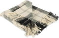 DII Farmhouse Woven Throw, 50x60 with 3" Fringe, Black, 1 Piece