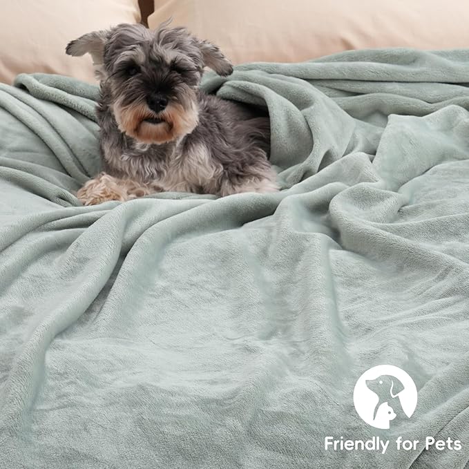 PHF Ultra Soft Fleece Blanket Twin Size, No Shed No Pilling Luxury Plush Cozy 300GSM Lightweight Twin XL Blanket for Bed, Couch, Chair, Sofa Suitable for All Season, 76" x 90", Jasper Stone