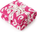 Snuggle Sac Hot Pink Leopard Throw Blanket for Couch - Ultra Soft Warm Plush Blanket, Reversible Cheetah Blanket for Sofa & Bed, Pink Leopard, 50x60 inches