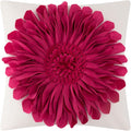 OiseauVoler 3D Sunflower Throw Pillow Cover Decorative Handmade Pillowcase Cushion Cover Case for Home Sofa Bed Living Room Decor 18x18 Inch Rose Red