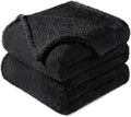 Exclusivo Mezcla King Size Blanket for Bed, Super Soft Velvet Plush Fleece Blankets, Fuzzy Cozy and Warm for Winter, 90x104 Inches, Black