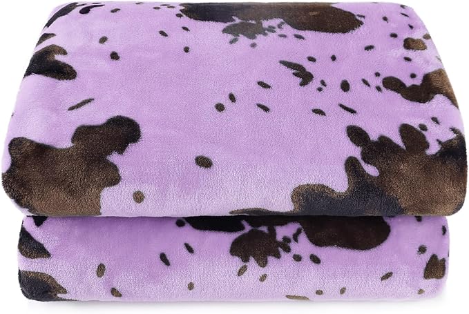 Purple Blanket for Girls - Lightweight Soft Fuzzy Small Fleece Throws for Kids, Warm Cute Cozy Bedding for Crib Stroller Decor 40"x 50"