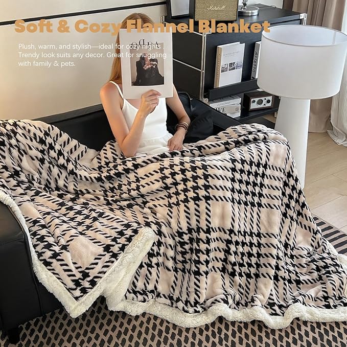 Twin Size Flannel Throw Blanket - Polyester Fleece, Ideal Christmas Birthday Gift for Women Girls, Cozy Plush for Bed Couch Decor, All Seasons 45 x 60 Inches