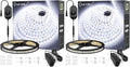 Onforu White LED Strip Lights, 32.8FT 6000K Super Bright Dimmable Tape Light Kit, 600 LEDs Daylight Easter Rope Light, 12V Flexible Strip Lighting for Mirror, Under Cabinet, Home, Bedroom (Pack of 2)