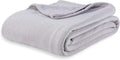 Berkshire Blanket Microfleece Throw Size Bed Throw Blanket Chateau Gray, Lightweight Soft Breathable Plush Micro Fleece Throw Blanket for Travel, Bed and Couch, 50x60 Inches