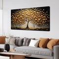 Tree Pictures Wall Decor for Bedroom Gold Wall Art for Office Dining Room Print Picture Living Room Wall Decor 24 x 48 Inch