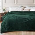 Exclusivo Mezcla Fleece King Size Bed Blanket, Ultra Soft, Lightweight and Fuzzy Forest Green Blanket for Women, Home Decor, 90x104 Inches
