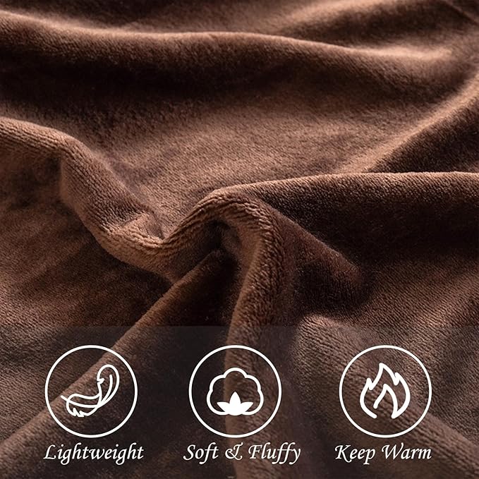Fleece Bed Blankets Throw Size - Soft Lightweight Plush Fuzzy Cozy Luxury Blanket Microfiber Throw for Couch Bed,All-Season Breathable,40x60 Inches