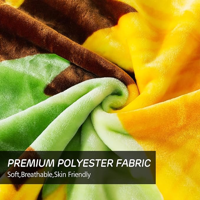 JYK Plush Fleece Blanket Queen Size 91" x 75", 3.7LBs 1 Ply Soft Korean Mink Warm Lightweight Bed Blanket for Spring Fall Autumn Winter