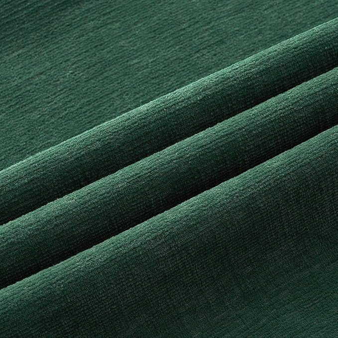 MIULEE Dark Green Couch Pillow Covers 18x18 Inch, Set of 2 Soft Chenille Decorative Square Throw Pillow Covers Farmhouse for Sofa Living Room Bed
