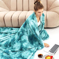 Plush Throw Blanket, Luxury Cozy Fleece Microfiber Cover for Sofa, Couch, Bed Styling, Soft Warm Lightweight Comfort Blanket, Modern Home Decor, Travel Camping Gifts