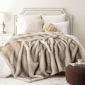 BATTILO HOME Luxury Fluffy Faux Fur Throw Blanket, Cozy Warm Fur Blanket for Couch Sofa, Plush Fuzzy Fur Throws with Long Pile & Brushed Tips, 60"x80"