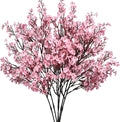 Mandy's Pink Artificial Baby’s Breath Flowers 6 Bundles Silk Gypsophila, 18.5 Inch European Style Modern Home Decor Centerpiece, Neutral Wedding Flower Arrangements