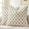 YCOLL Farmhouse Floral Print Throw Pillow Covers 18x18 Set of 2, Rustic Decorative Cushion Covers for Sofa Couch Bed Living Room, Vintage Floral Patterned Cottage Home Decor, Rust Copper