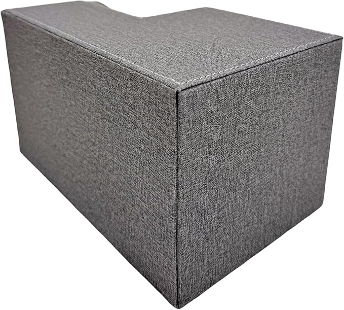 Square Tissue Box Cover,Modern Decorative Cube Tissue Box Holder with Two Compartment Organizers on The Left,Office and Home Living Room,Bedroom,Vanity,Bedside Table,Desktop Tissue Box Storage