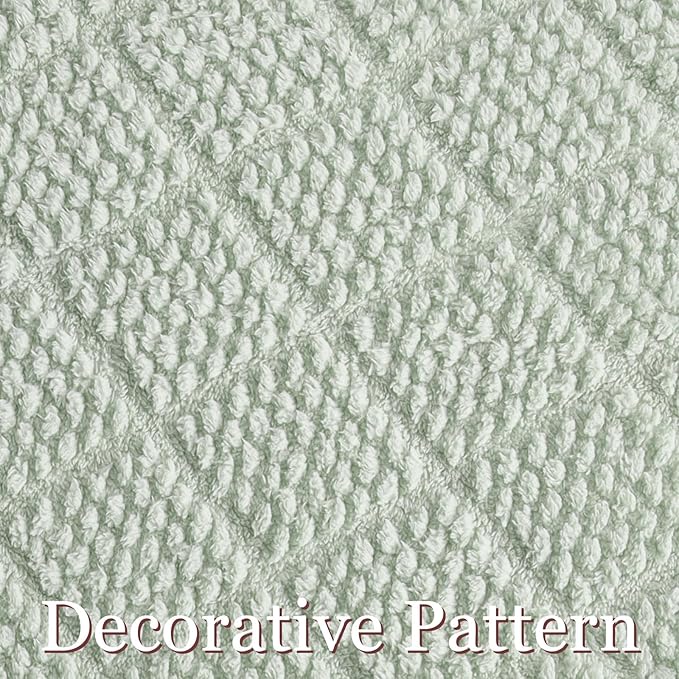 Whale Flotilla Fuzzy Fleece King Size Blanket for Bed, Soft Fluffy Jacquard Waffle Blankets for All Season, Lightweight and Warm, 90x104 Inch, Sage Green