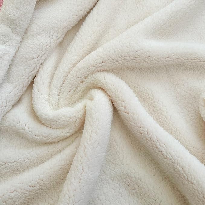 UKELER Sherpa Fleece Blanket 60 × 80 inch, Ultra Soft Twin Size Throw Blanket for All Season, Cozy Plush Arch Blankets for Bed Couch Sofa Office Camping, Off-White