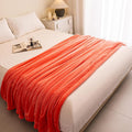 K.Garden Sherpa Fleece Throw Blanket for Couch Sofa, Super Soft Cozy Fuzzy Plush Blankets Fleece Thick Warm Blanket for Winter Reversible Thick Warm Blanket for Bed, Sofa,Rose Pink 6080