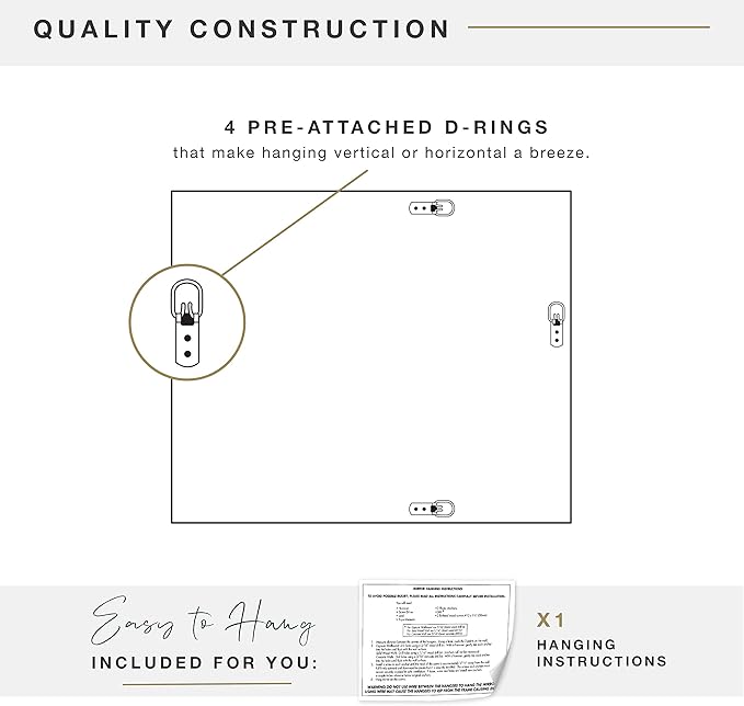 MCS Ezra 34.66x44.66 Large Wall Mirror, Gray Woodgrain & Beveled Mirror, Vertical & Horizontal Wall Hanging Mirror for Bathroom, Bedroom & Livingroom