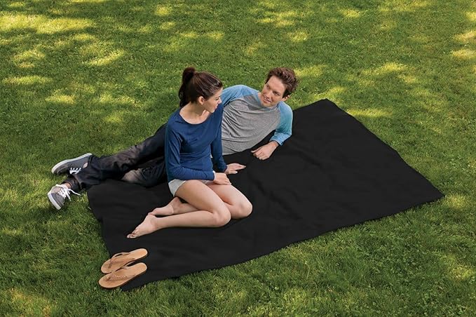 MV Sport Lightweight Sweatshirt Blanket Throw � Warm & Cozy, Breathable Oversized Fleece Knit, Couch, Bed, Travel, Cold Nights, and Outdoors � Soft Light Weight Blanket 54"" x 84"" Black