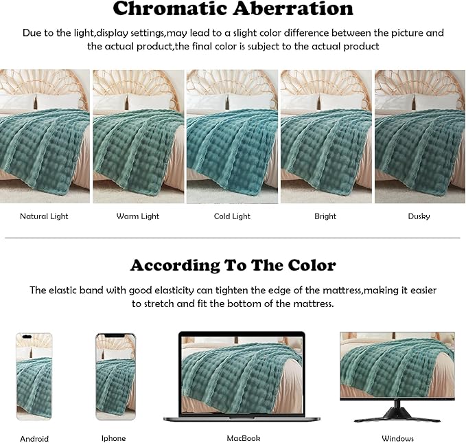 NEWCOSPLAY King Blanket for Couch Light Teal Super Soft Flannel Fleece 3D Bubble Lightweight Bed Blanket All Season Use (Light Teal, King(90"x110"))