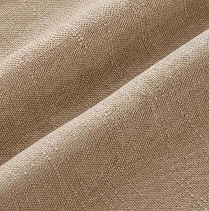 MIULEE Pack of 2 Decorative Throw Pillow Covers Soft Chenille Lumbar Accent Throw Pillows Solid Textured Cushion Covers for Couch Sofa Bedroom Living Room 20x12 Inch,Starfish Khaki Camel