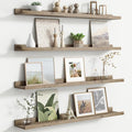 Floating Picture Ledge Shelves for Wall Set of 4, 36 Inch Wall Shelves with Lip Long Large Nursery Book Shelf for Toys Storage Kids Bookshelf Wall Mounted Living Room Bedroom Decor Frames