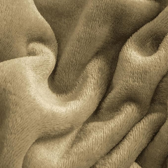 BEDELITE Flannel Sheets Full Size Camel - Super Soft Fleece Sheets Set Fluffy Extra Plush, 4 Piece(Include Fitted Sheet, Flat Sheet, 2 Pillowcases)