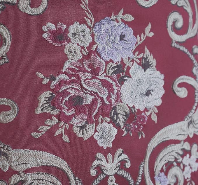 SZHELEJIAM Pillow Covers 18x18 Set of 2, Jacquard Vintage Embroidered Thow Pillow Cove,for Decorating Living Room Sofas, Beds, Chairs, and Recliners Cushion Cases Red