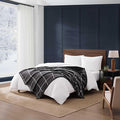 Tommy Hilfiger - Blanket, Ultra-Soft Plush Throw Blanket for Bed or Couch, Cozy Bedding with Solid Reverse & Tailored Hem, Medium Weight for Year Round Comfort (Dumbo Windowpane Grey, 50" x 70")
