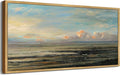 SHENIFY Vintage Framed Wall Art Coastal Sky Landscape Scenery Rustic Home Decor Retro Decorations for Farmhouse Hallway Bedroom Ready to Hang Wall Artwork - 8x16in Natural Framed