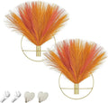 Pretty Jolly Boho Wall Art, Hanging Artificial Pampas Display, 2 Pack - Turmeric, Gold, OldOrange - Living Room, Bedroom, Bathroom, Dining Room